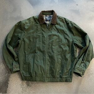 VINTAGE POLO RALPH LAUREN OLIVE GREEN HARRINGTON Sz L Mens